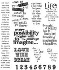 Tim Holtz Large Cling Rubber Stamp Set