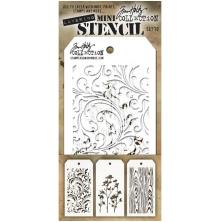 Tim Holtz Mini Layered Stencil Set 3/Pkg - Set 10