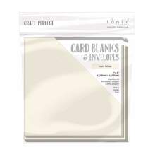 Tonic Studios Craft Perfect Cards &amp; Envelopes 7X7 - Ivory 9303E