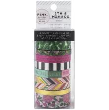 Pink Paislee Washi Tape 8/Pkg - 5th &amp; Monaco UTGENDE