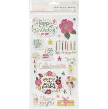 Pink Paislee And Many More Thickers Stickers 5.5X11 - Party Time Phrase UTGENDE