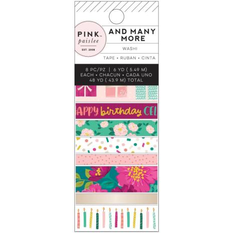 Pink Paislee Washi Tape 8/Pkg - And Many More
