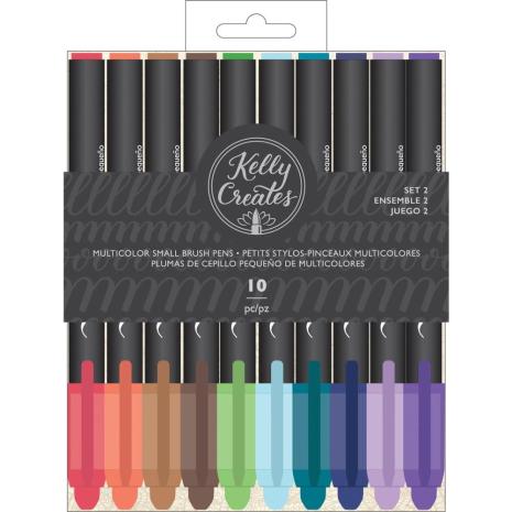Kelly Creates Small Brush Pens 10/Pkg - Multicolor Set 2
