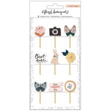 Crate Paper Decorative Clips 9/Pkg - Fresh Bouquet