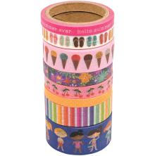 Pebbles Washi Tape 8/Pkg - Sun &amp; Fun UTGENDE