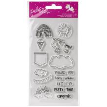 Pebbles Clear Stamps - Live Life Happy UTGENDE