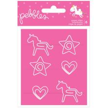 Pebbles Paper Clips 6/Pkg - Live Life Happy UTGENDE