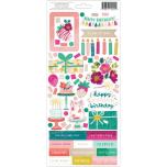 Pink Paislee Cardstock Stickers 6X12 119/Pkg - And Many More
