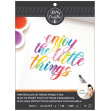 Kelly Creates Watercolor Brush Lettering Paper Pad 8.5X11 - Blank Watercolor Pap