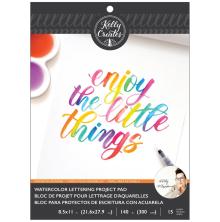 Kelly Creates Watercolor Brush Lettering Paper Pad 8.5X11 - Blank Watercolor UTG