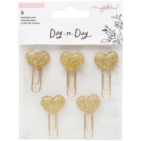 Maggie Holmes Planner Paper Clips 5/Pkg - Day-To-Day Hearts