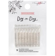 Maggie Holmes Day-To-Day Planner Discs 9/Pkg - Gold Glitter