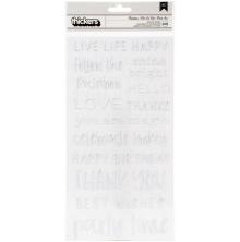 Pebbles Thickers Stickers 5.5X11 249/Pkg - Live Life Happy Phrases