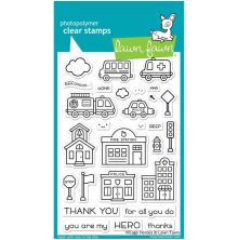 Lawn Fawn Clear Stamps 4X6 - Village Heroes LF2327