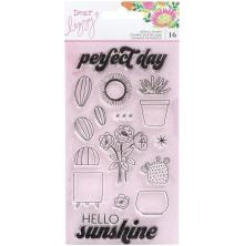 Dear Lizzy Acrylic Stamps 16/Pkg - Here &amp; Now