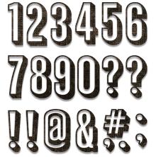 Tim Holtz Sizzix Thinlits Dies - Alphanumeric, Shadow Numbers 664808