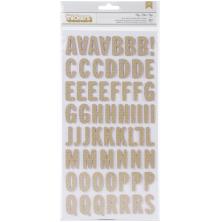 Pebbles Lovely Moments Thickers Stickers 127/Pkg - Alphabet