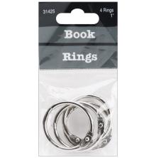 Book Rings 1inch 4/Pkg