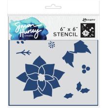 Simon Hurley create. Stencils 6X6 - Jumbo Poinsetta Maker