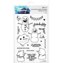 Simon Hurley create. Clear Stamps 6X9 - Snazzy Snowmen