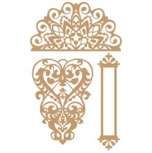 Prima Laser Cut Chipboard 3/Pkg - Lace &amp; Heart