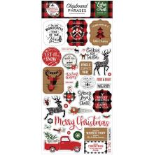 Echo Park A Lumberjack Christmas Chipboard 6X13 - Phrases UTGENDE