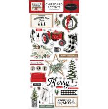 Carta Bella Farmhouse Christmas Chipboard 6X13 - Accents