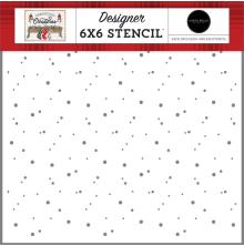 Carta Bella Farmhouse Christmas Stencil 6X6 - Cozy Snowflakes