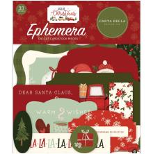 Carta Bella Hello Christmas Cardstock Die-Cuts 33/Pkg - Icons