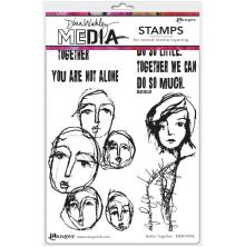 Dina Wakley MEdia Cling Stamps 6X9 - Better Together