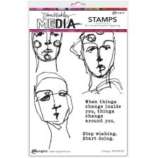 Dina Wakley MEdia Cling Stamps 6X9 - Change