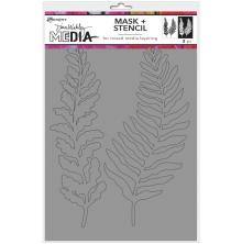 Dina Wakley MEdia Stencils + Masks 6X9 - Curly Frond