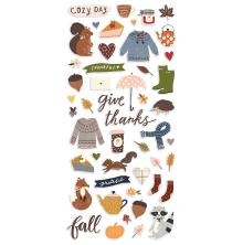Simple Stories Puffy Stickers - Cozy Days UTGENDE