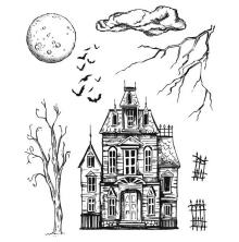 Tim Holtz Cling Stamps 7X8.5 - Sketch Manor CMS408