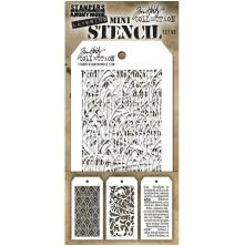 Tim Holtz Mini Layered Stencil Set 3/Pkg - Set 49