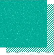 Lawn Fawn Let It Shine Paper 12X12 - Teal Sprinkle