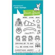 Lawn Fawn Clear Stamps 3X4 - Car Critters Christmas Add-On LF2423