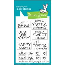 Lawn Fawn Clear Stamps 3X4 - Shutter Card Holiday Sayings LF2430