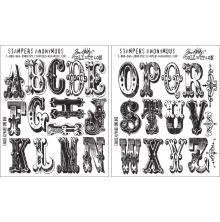 Tim Holtz Cling Stamps 7X8.5 - Cirque Alphabet CMS065