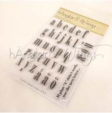 hnglar &amp; Wings Clear Stamps - Alfabet Gemener