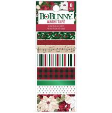 BoBunny Washi Tape 8/Pkg - Joyful Christmas UTGENDE