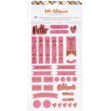 Amy Tangerine Embossed Puffy Stickers 39/Pkg - Late Afternoon