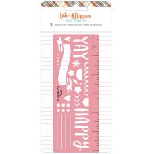 Amy Tangerine Metal Stencil Ruler - Late Afternoon