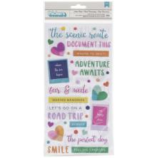 Paige Evans Go The Scenic Route Thickers Stickers 5.5X11 - Phrase/Puffy