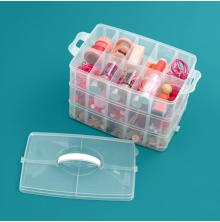 We R Memory Keepers 3-Tier Snap Box Translucent Plastic Storage