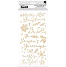 Crate Paper Hey Santa Thickers Stickers 5.5X11 - Accent &amp; Phrase Verry Merry