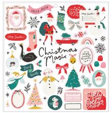 Crate Paper Chipboard Stickers 12X12 - Hey, Santa