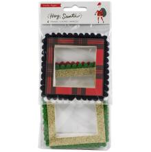 Crate Paper Pom Pom Frames 4/Pkg - Hey, Santa