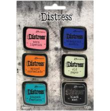 Tim Holtz Distress Enamel Collector Pin Set 6/Pkg - Set 4
