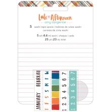 Amy Tangerine Washi Tape 5/Pkg - Late Afternoon Calendar